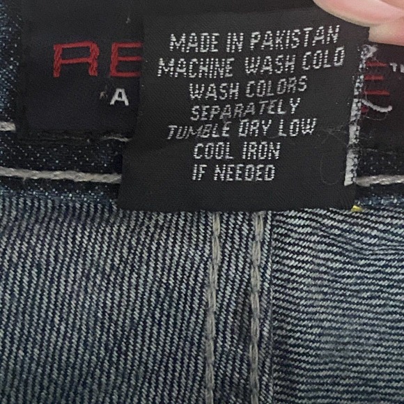 Red Ape Authentic Jeans Dark Wash Denim Embroidered Streetwear - Picture 3 of 16